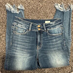 Trendy Distressed Blue Jeans